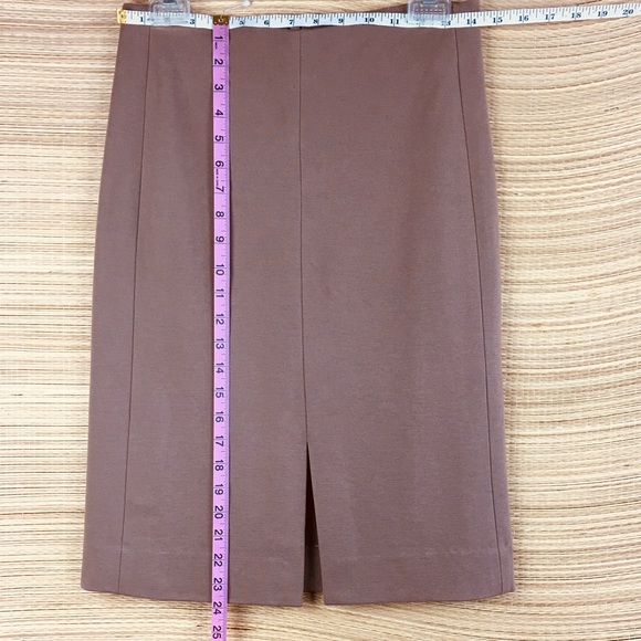 MM. LAFLEUR Greenpoint Pensil Skirt With Front Slit In Camel Color Size 4 - Picture 9 of 9